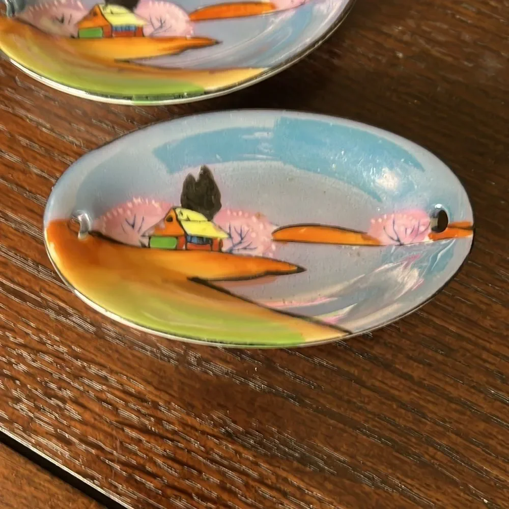 Vintage Japanese Hand Painted 4 piece Hord’oeuvre Set